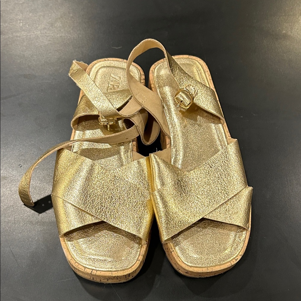 Zara Gold kids Sandals